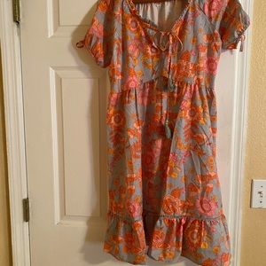 Orange retro dress